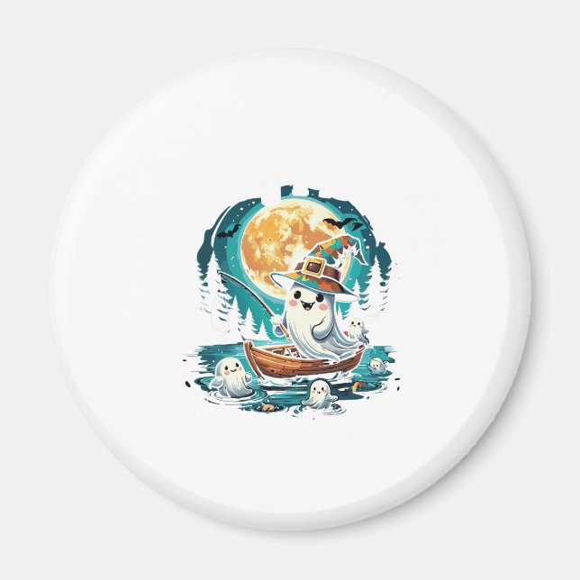 Halloween T  Hooked on Spooky Fishing Magnet (Front)