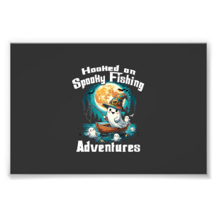 Halloween T Hooked on Spooky Fishing Photo Print