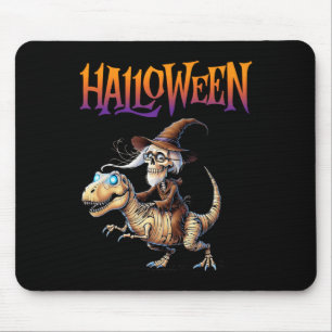 Halloween T-rex Skeleton Ride Mouse Mat
