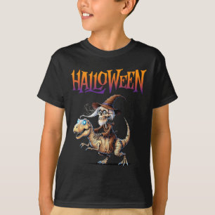 Halloween T-rex Skeleton Ride T-Shirt
