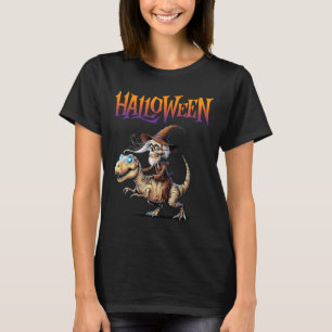 Halloween T-rex Skeleton Ride T-Shirt
