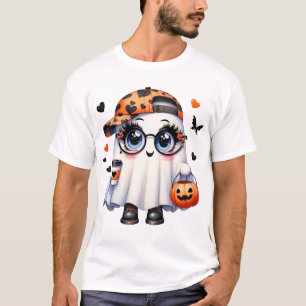 Halloween T-Shirt ,Cute Ghost Tee , Pumpkin Shirt 