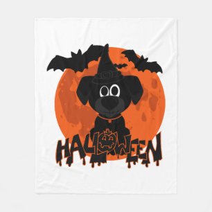 Halloween t-shirt dogs fleece blanket