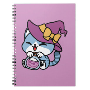 Halloween Tabby Cat – Witch Hat & Potion Art Notebook