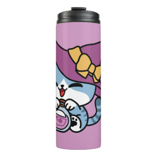 Halloween Tabby Cat – Witch Hat & Potion Art Thermal Tumbler