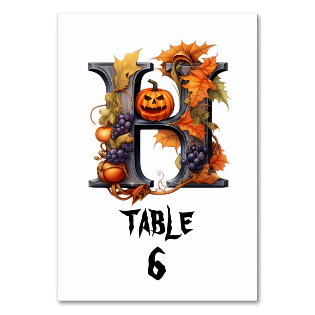 Halloween Table Number (Front)