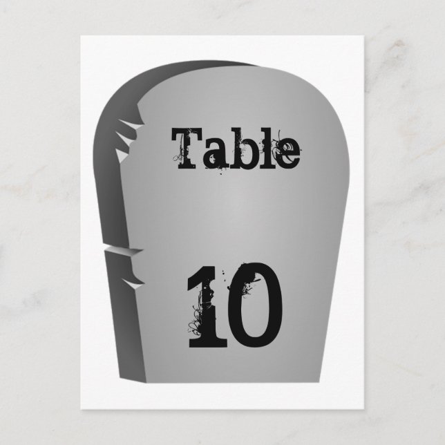 Halloween Table Number Postcard (Front)