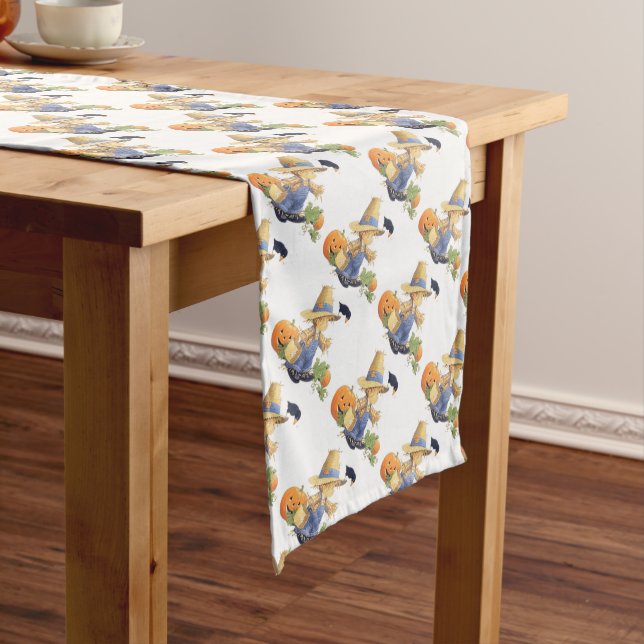 Halloween Table Runner  14" X 72"/Scarecrow Boy (In Situ)