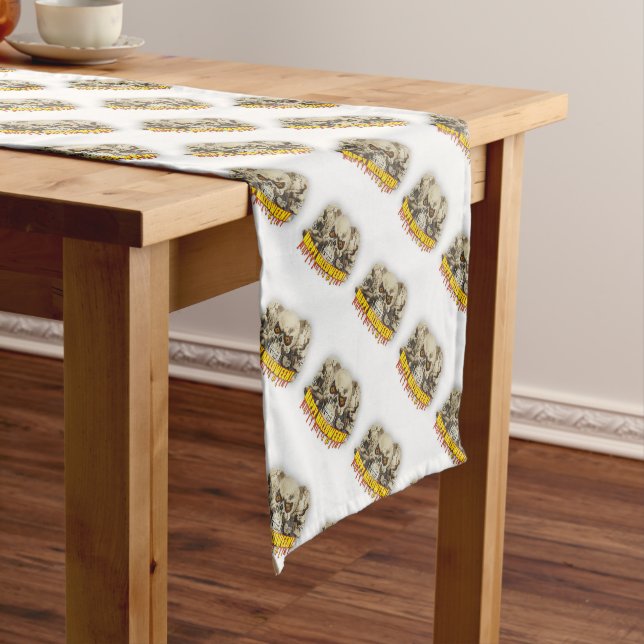 Halloween Table Runner  14" X 72"/Skulls (In Situ)