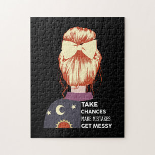 Halloween Take Chances Make Mistakes Birthday Jigsaw Puzzle