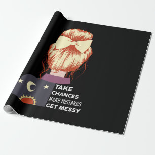 Halloween Take Chances Make Mistakes Birthday Wrapping Paper