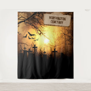 Halloween Tapestry Cemetary