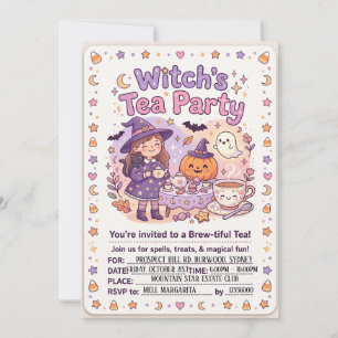 Halloween Tea Party Invitation - Spooky Afternoon