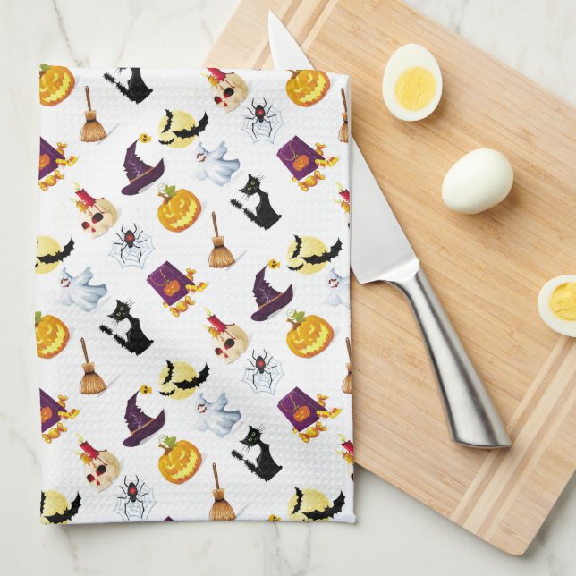 Halloween Tea Towel (Quarter Fold)
