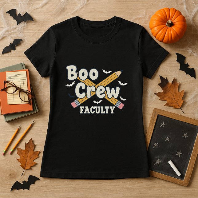 Halloween Teacher Boo Crew Faculty  T-Shirt (Creator Uploaded)