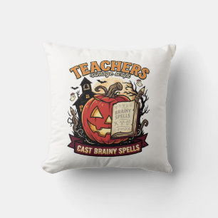 Halloween Teacher Brain Magic Cushion
