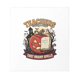 Halloween Teacher Brain Magic Notepad