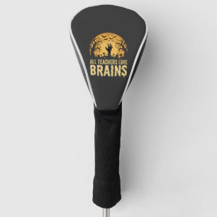 Halloween Teacher Brains Golf Head Cover