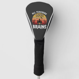 Halloween Teacher Brains Haunted House Golf Head Cover
