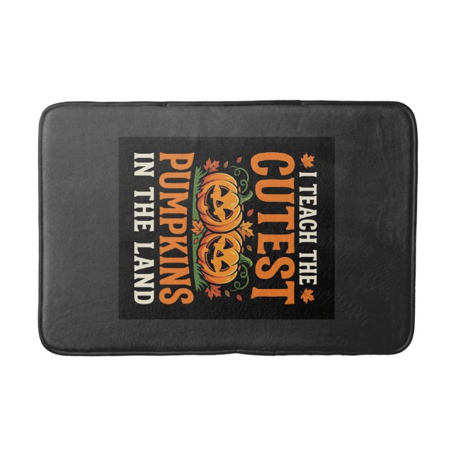 Halloween Teacher Cutest Pumpkins Design_1 Bath Mat (Front)