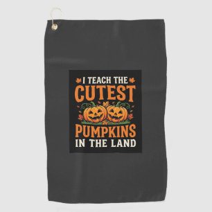 Halloween Teacher Cutest Pumpkins Design_1 Golf Towel