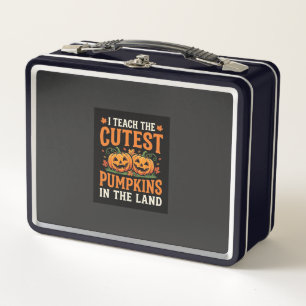 Halloween Teacher Cutest Pumpkins Design_1 Metal Lunch Box