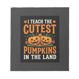 Halloween Teacher Cutest Pumpkins Design_1 Notepad