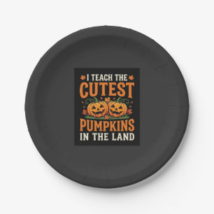 Halloween Teacher Cutest Pumpkins Design_1 Paper Plate