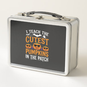 Halloween Teacher Cutest Pumpkins in the Patch Metal Lunch Box