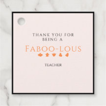 Halloween Teacher Gift Tag, Boo, Ghost, Pink