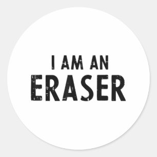 Halloween Teacher Im An Eraser Funny Costume Kids  Classic Round Sticker
