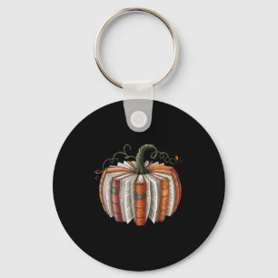 Halloween Teacher Librarians Fall Book Pumpkin Ret Key Ring