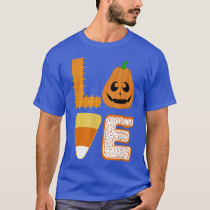 Halloween Teacher Love Halloween Candy Corn Pumpki T-Shirt