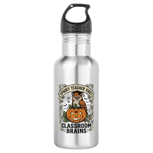 Halloween Teacher Pumpkin Owl Vintage School Shirt 532 Ml Water Bottle