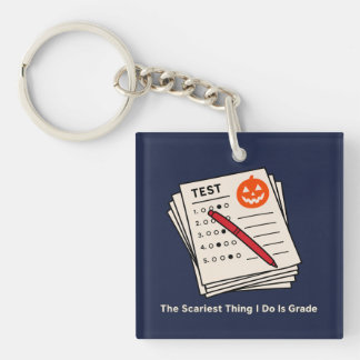 Halloween Teacher Shirt | Funny Teacher Halloween  Key Ring