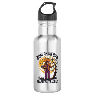 Halloween Teacher Shirt Vintage Engraving Pumpkin 532 Ml Water Bottle