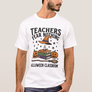 Halloween Teacher Shirt With Witchy Books_1