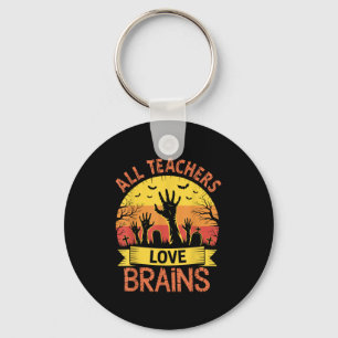 Halloween Teacher Shirts Men Women All Teachers Lo Key Ring