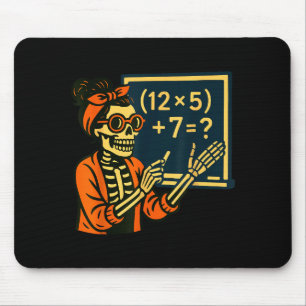 Halloween Teacher Six Seven Meme 6 7 Skeleton Soky Mouse Mat