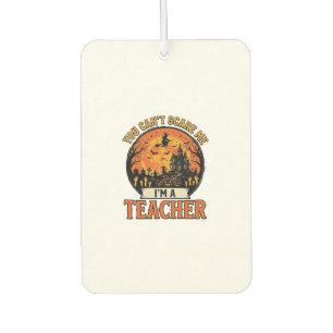Halloween Teacher Vintage Funny Spooky School Desi Car Air Freshener