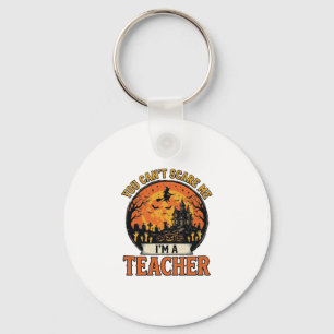 Halloween Teacher Vintage Funny Spooky School Desi Key Ring