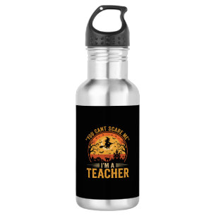 Halloween Teacher Witch Cat Design 532 Ml Water Bottle