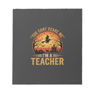 Halloween Teacher Witch Cat Design Notepad