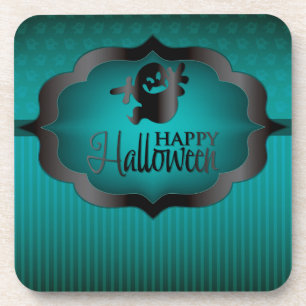 Halloween teal ghost coaster