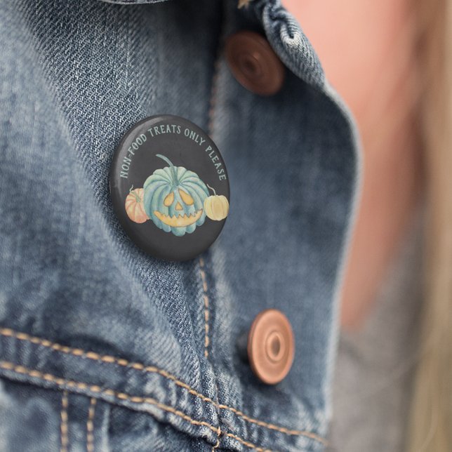Halloween Teal Pumpkin Allergy Awareness 6 Cm Round Badge (Creator Uploaded)