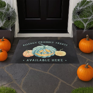 Halloween Teal Pumpkin Allergy Friendly Treats Doormat