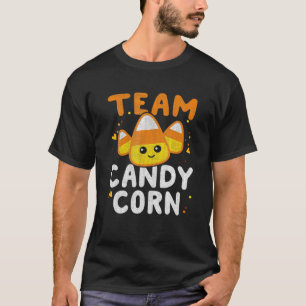 Halloween Team Candy Corn Funny Lazy Costume Kids T-Shirt