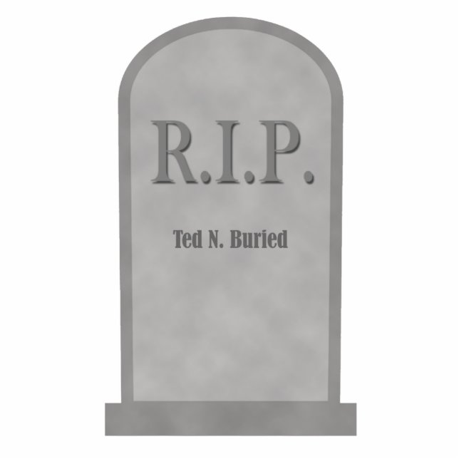 Halloween Ted N. Buried Tombstone Photo Sclupture Standing Photo Sculpture (Front)