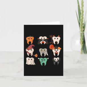 Halloween Teeth Spooky Halloween Dentist Quote  Card