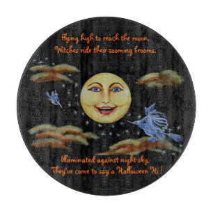 Halloween tempered glass cutting board,witches cutting board